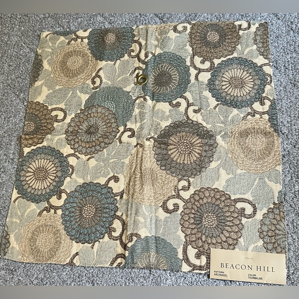 Beacon Hill Fabric Sample Remnant Archangel Tourmaline Green 16.5” Crafts